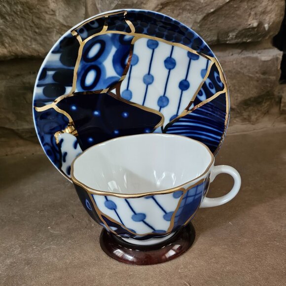 Lomonosov Imperial Porcelain Factory Tea cup And Saucer Tulip Baikal - Picture 1 of 12